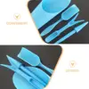 4pcs/set, Plastic Durable Bucket shovel Potted Cultivation cylinder MeatPlant soil shovel Garden Tools Mini Garden Planting Tool 2