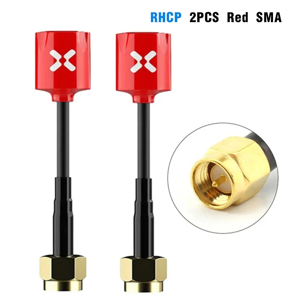 2PCS RHCP SMA Red