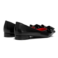 CHCH Women's Flat Shoes New Black Pointed Bow Business Shoes Comfortable Commuting Women's Shoes - Image 3