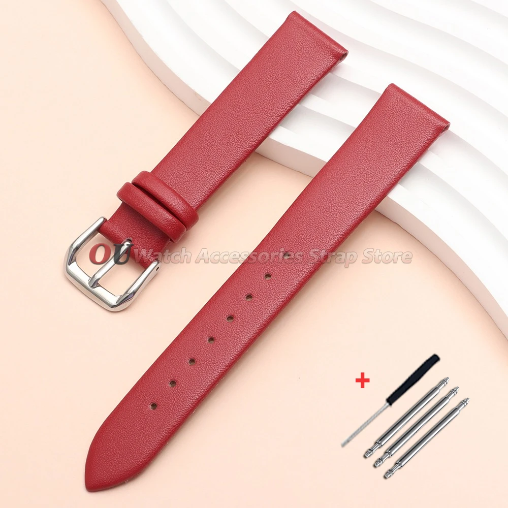 Ultra-Thin Genuine Calfskin Leather Watch Straps - Soft Business Leisure Bands