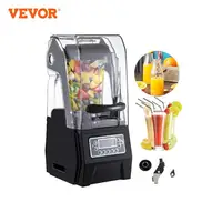 VEVOR Black/White Self-Cleaning Ice Smoothie Blenders Countertop Silent Sound Shield Juicer Fruit Processor Crusher for Kitchen 1