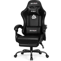 GAMING Video Gaming Chair with Footrest High Back Ergonomic Comfortable Office Computer Desk with Lumbar Support Height 1