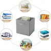 Foldable Storage Box Non-woven Clothes Fabric Bin Collapsible Cube Closet Drawers Organizer With Handle for Clothes,Sundries Box 5