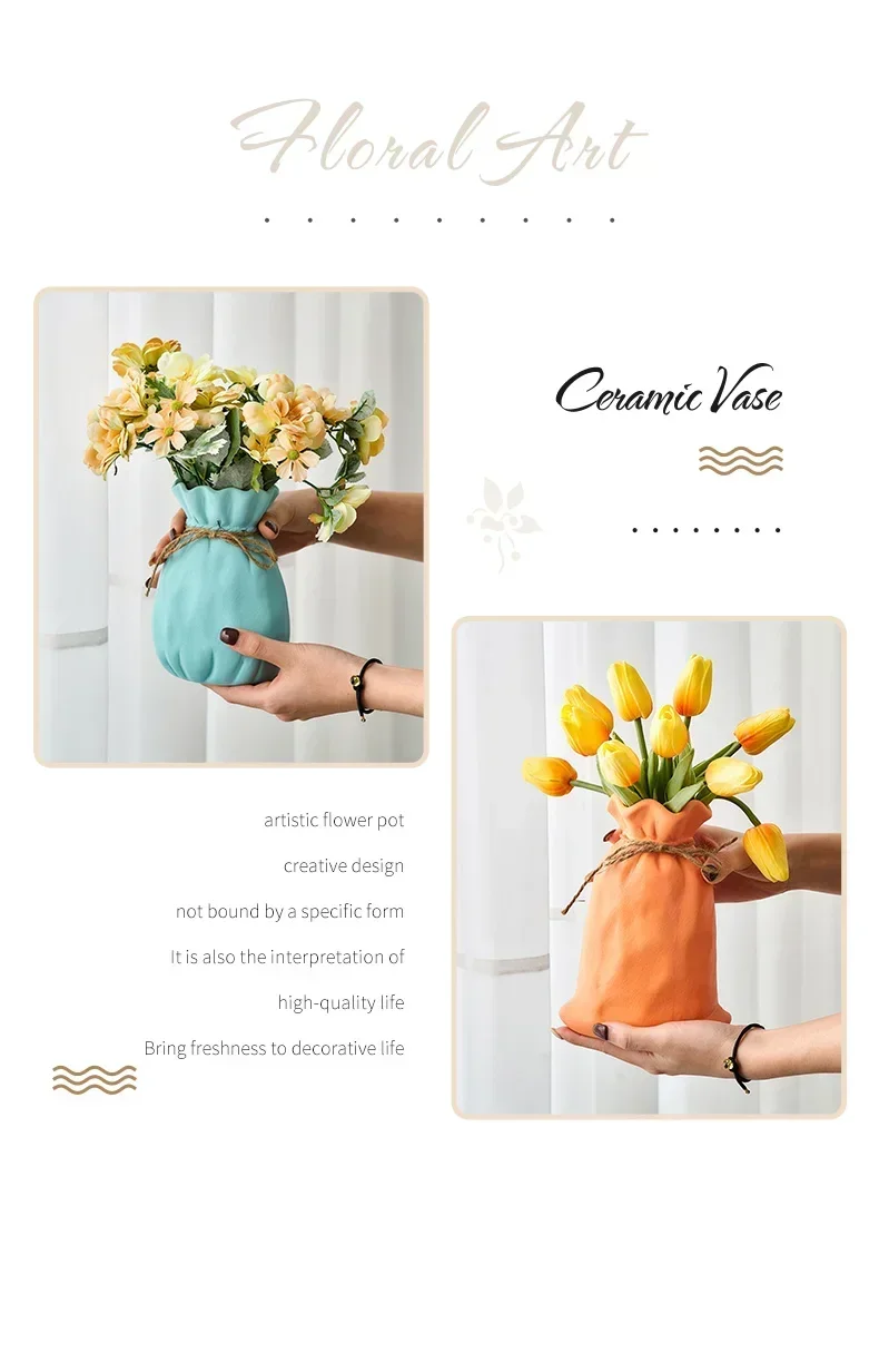 Creative Ceramic Vase for Dried Flower