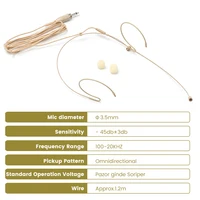 Double Earhook Headset Microphone Headworn Omnidirectional Condenser Cartridge Microphone For Sennheiser For Shure Wireless 6