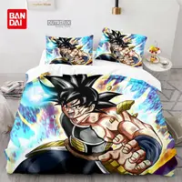 Housse de couette Dragon Ball, dessin animé japonais, ensembles de literie Goku pour garçons, enfants et adolescents, housse de couette, taies d'oreiller, cadeau de noël pour enfants 4