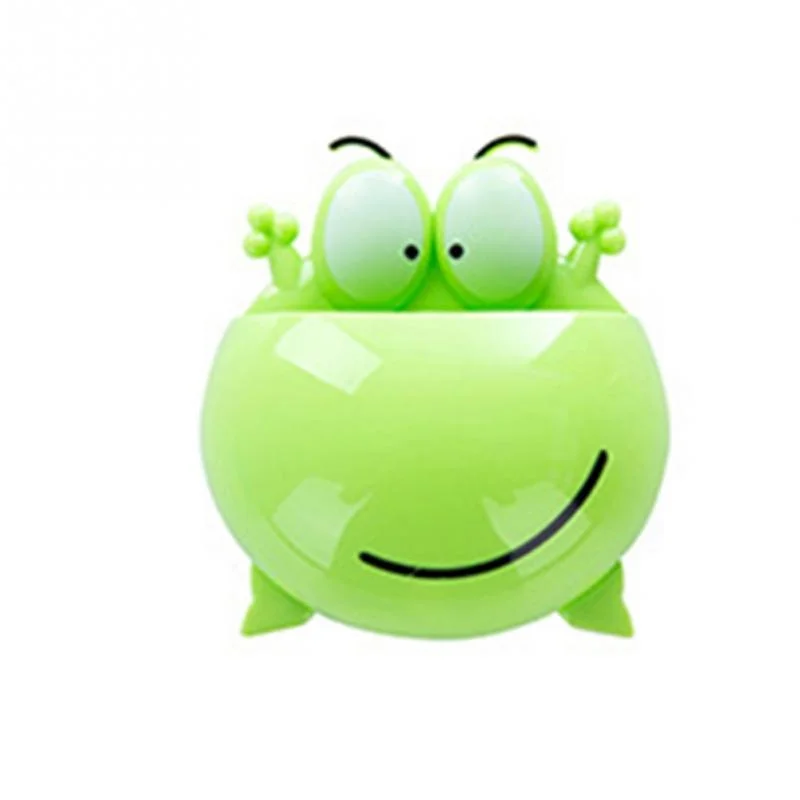 Strong Suction Wall Frog Shaped Tandenborstelhouder Stand Brush Rack Bathroom Toothbrush Holder