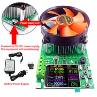 150W 4-wires Battery Capacity Tester 2.4 Inch TFT Color Screen CNC Type Electronic Load Power Discharge Tester with EU Adapter 2