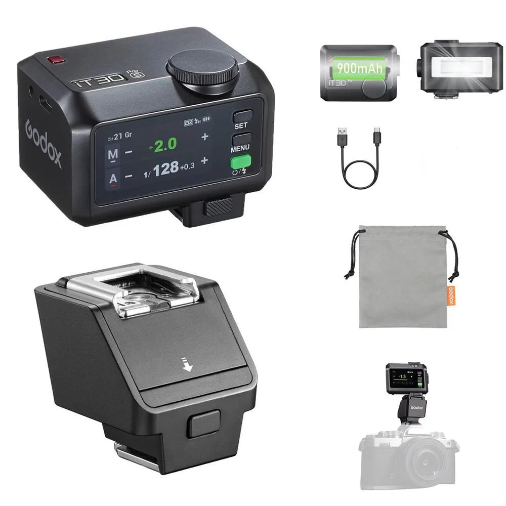 Godox iT30 Pro Camera Flash 2.4G Wireless Pocket Flash Light TTL HSS with Godox