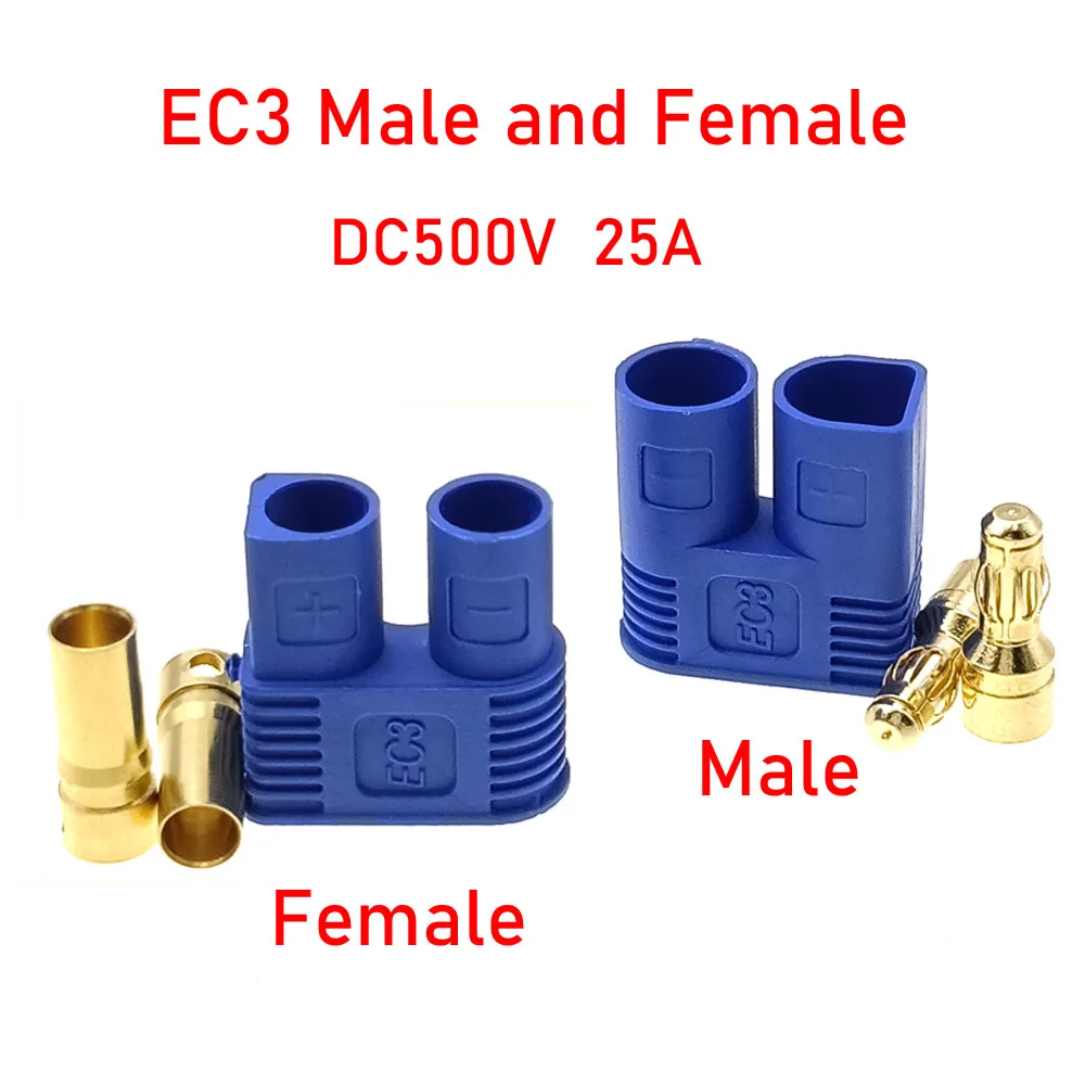Connecteurs EC8 mâle et femelle pour batterie RC, robustes et adaptés aux hauts courants