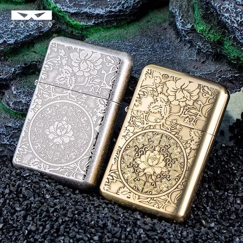 ZORRO's New Z790 Original Copper Kerosene Lighter, Peony