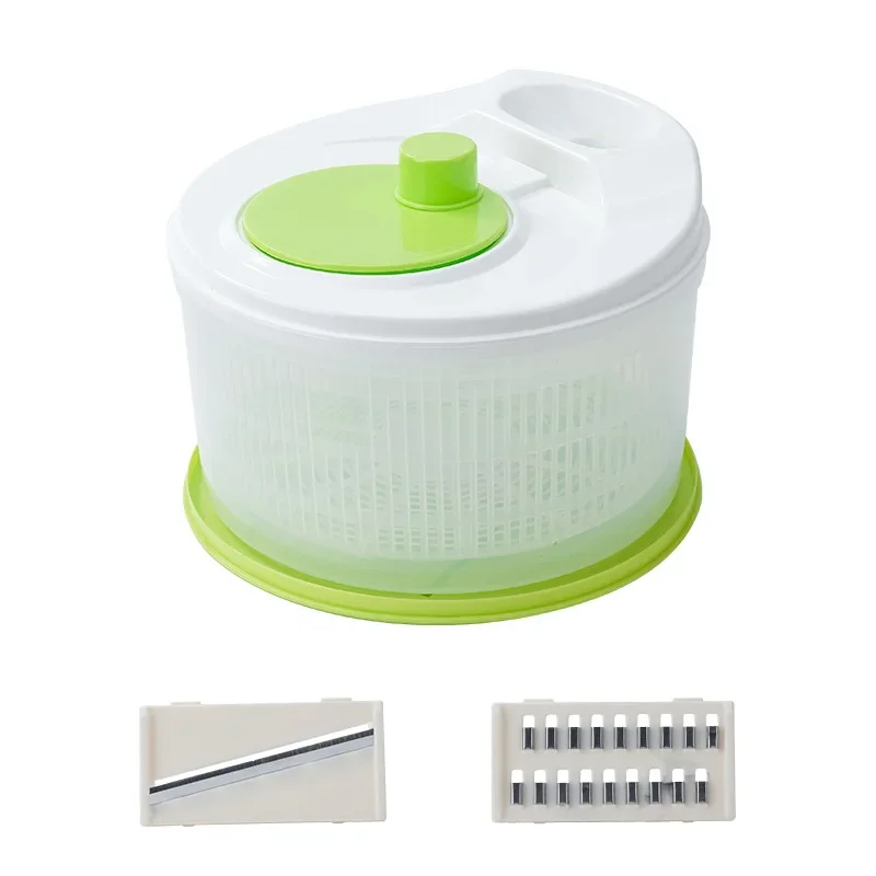 Vegetable slicer salad spinner Multi-functional Salad Dehydrator Vegetable Cutter Drain Basket Household Vegetables Fruit Cucumbers Potatoes Shredded