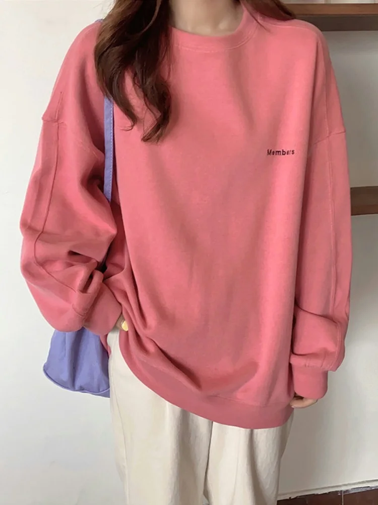 

Fashion Autumn young girl goth Pullover Tops harajuku letter print Sweatshirt Women Long Sleeve oversized Sweatshirts Streetwear