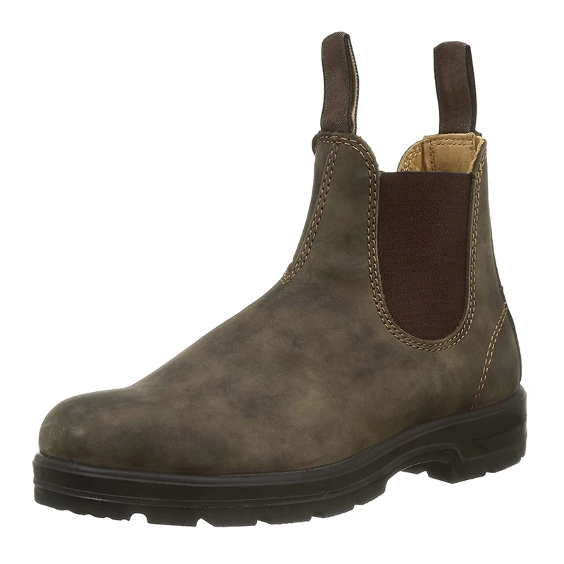 YWEEN New Men's Boots European and American Color Matching Neutral Chelsea Retro Couple Shoes Leather Boots for Men and Women