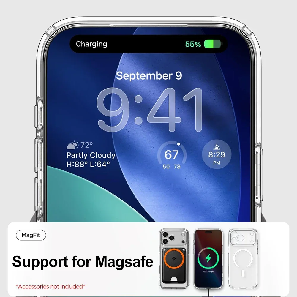 Magnetic Slim Case for IPhone 17 17Air 17Pro Max for MagSafe Charging Lens Protection Phone Cases Protective Phone Shell Cover