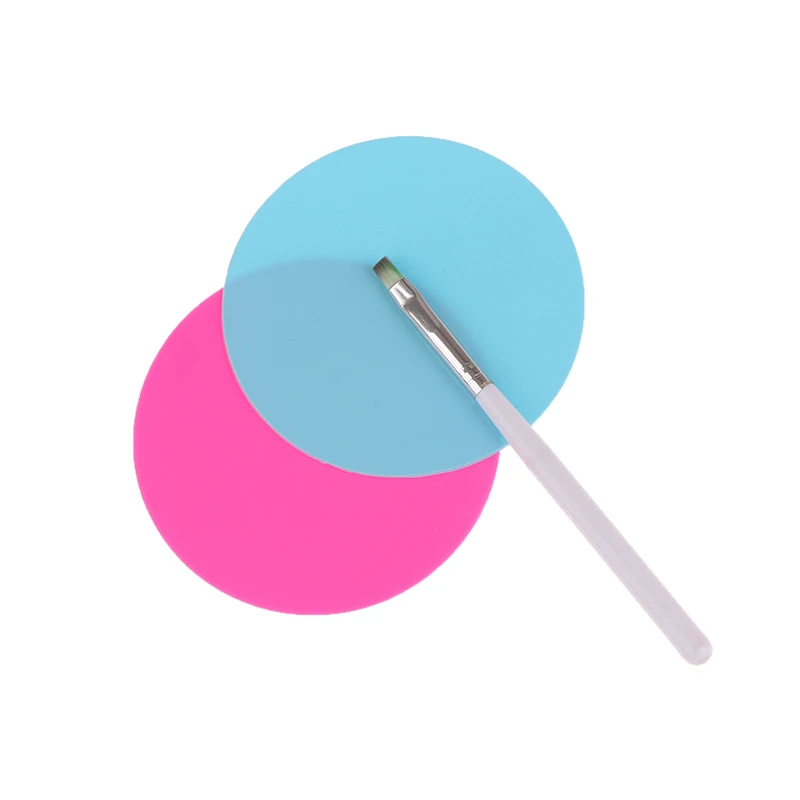 Description Picture 4 of item6PCS Silicone Paint Palette Mat Round Foldable Washable Nail Art Pad DIY Manicure Nail Art Tools Painting Tools