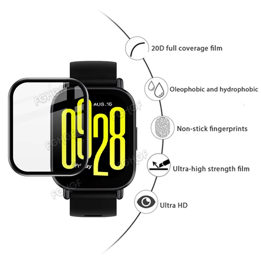 Full Coverage Anti-Scratch Screen Protector for Smartwatches (Film, Not Glass)