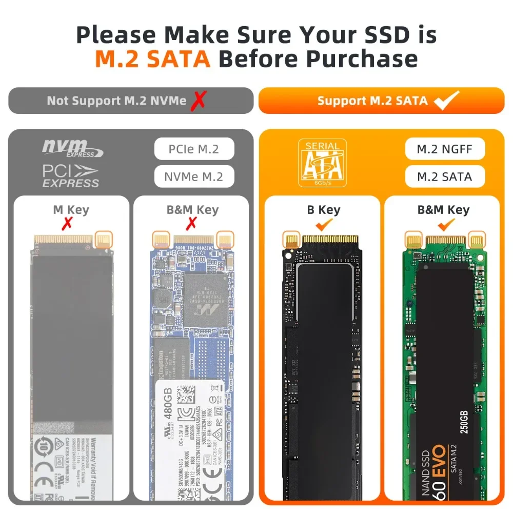 MAIWO  ϵ ̺ Ŭ,  Ŭ ָ , M.2  Ʈ, M.2 SATA ŷ ̼, CŸ-SATA SSD