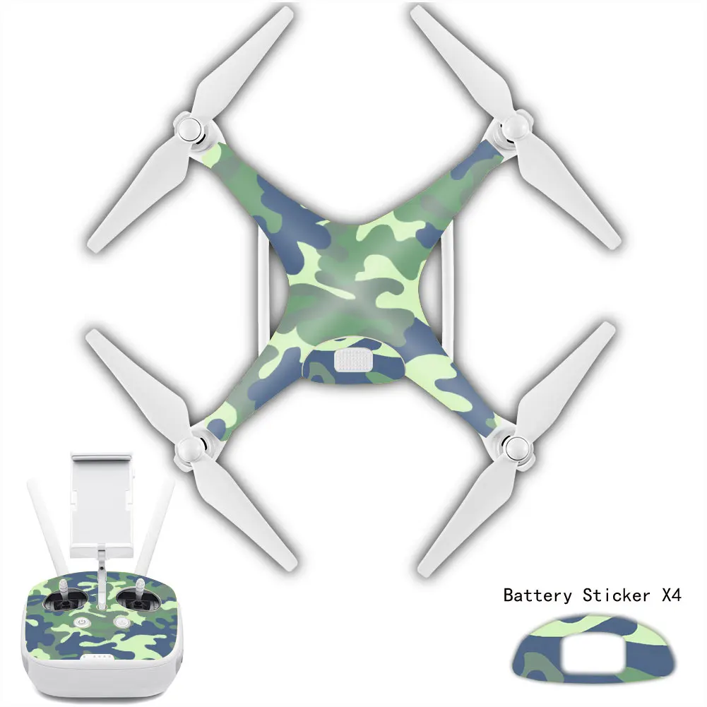 Drone Decals Waterproof Skin Protective PVC Stickers Drone Body Arm Remote Control Protector for DJI Phantom 4 Accessories 