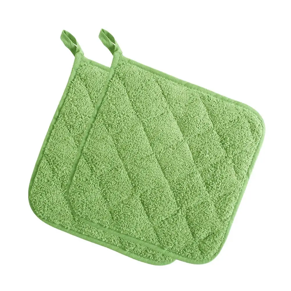Cotton Mat Cooking Microwave Coaster Baking Dii Mint Kitchen Oven Mitts Tool Bbq Accessories Potholder Terry Holders Gloves H0e9