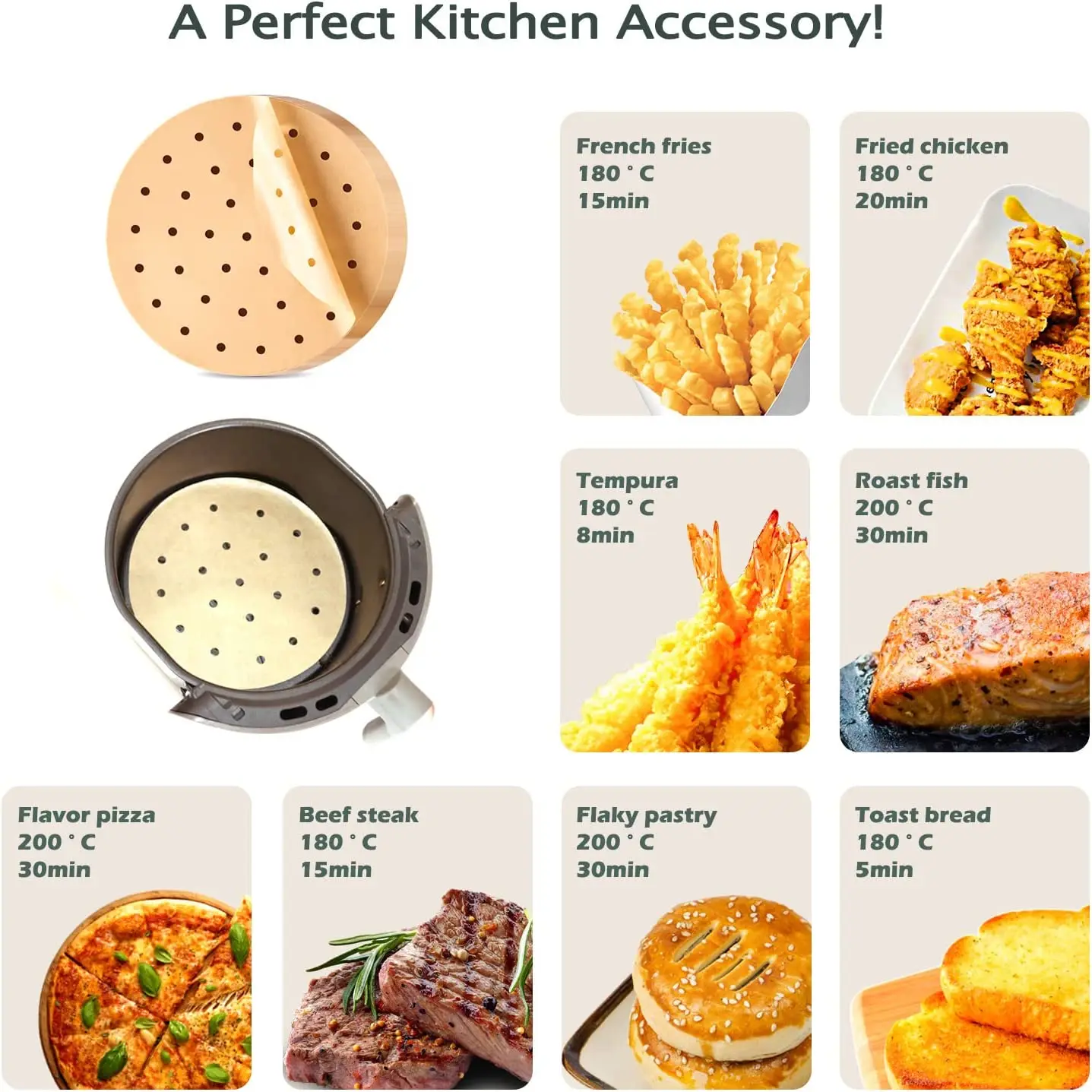 12 Clips Magnétiques Pour Friteuse à Air - Fixation Sécurisée Du Papier Cuisson - Silicone Résistant à La Chaleur, Réutilisable