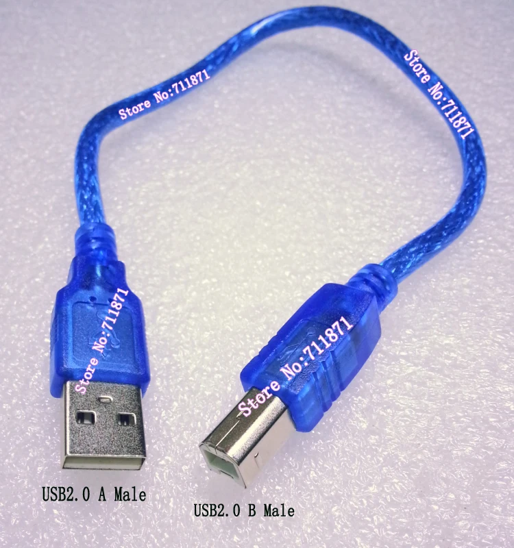 Кабель для принтера с разъемом «папа», 30 см, «папа», «папа» USB 2,0