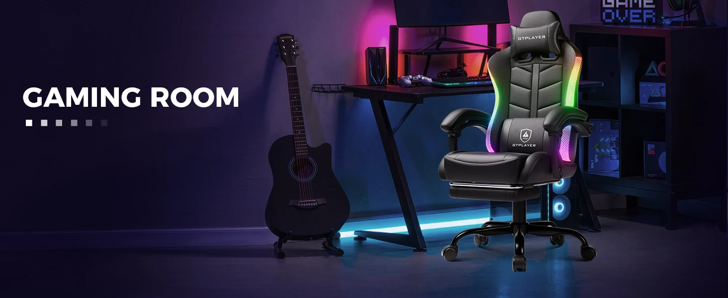 Gaming Chair with Footrest