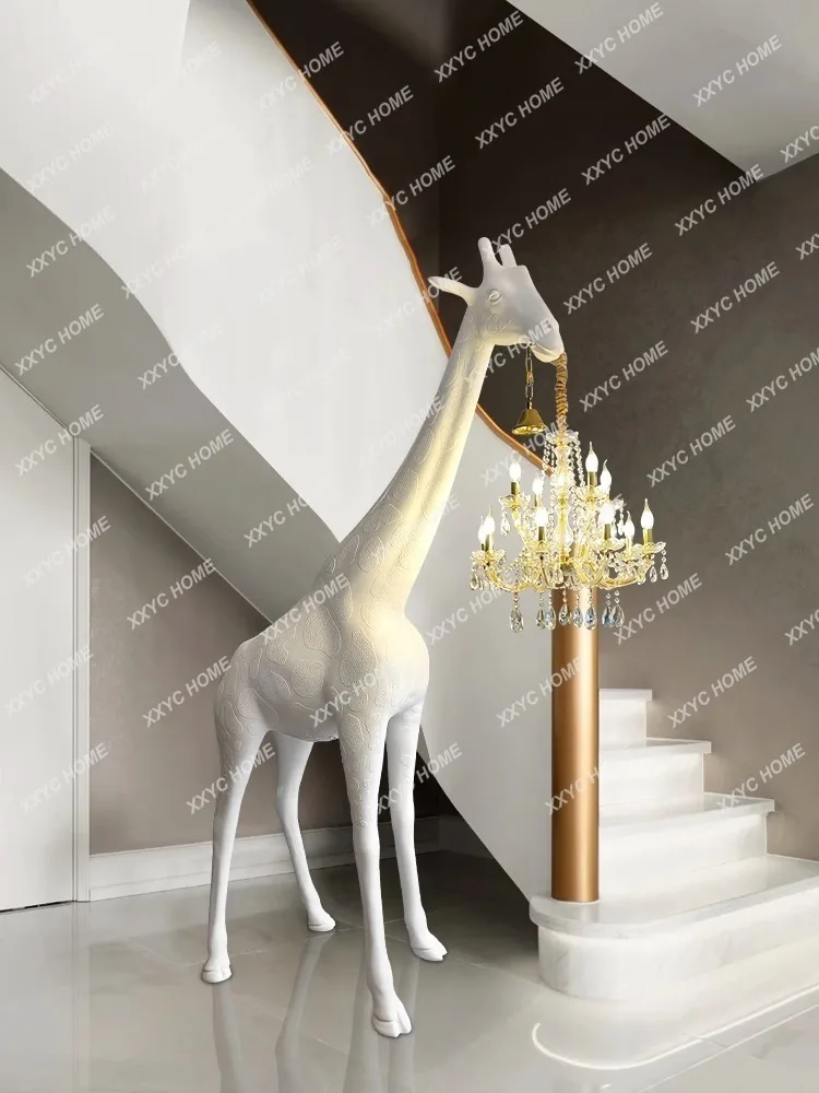 

Animal Sculpture Giraffe Floor Lamp Creative Designer Exhibition Hall Hotel Lobby Sales Office Decoration Floor Lamp