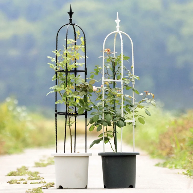 Garden Plant Trellis Garden Tower Trellis For Climbing Plant Rustproof Potted Garden Plant Climbing Support Cages For DIY Flowers Vines Support