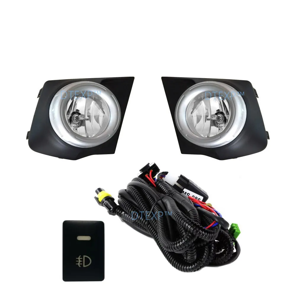 

1 Kit with Or Without Cover Fog Lamp for L200 2014-2018 4 Doors with Bulb Wire Switch for Triton PickUp Clearance Warning Lights