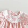 22281-1 Baby Short Sleeve Clothes 2024 Summer New Baby Girl's One Piece Clothes 100 Days Princess Climbing Clothes 6