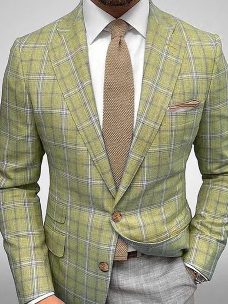 Blazer Jacket Men Tailor-made Suits Single Breasted Skinny Jackets England Style Blazer Coats