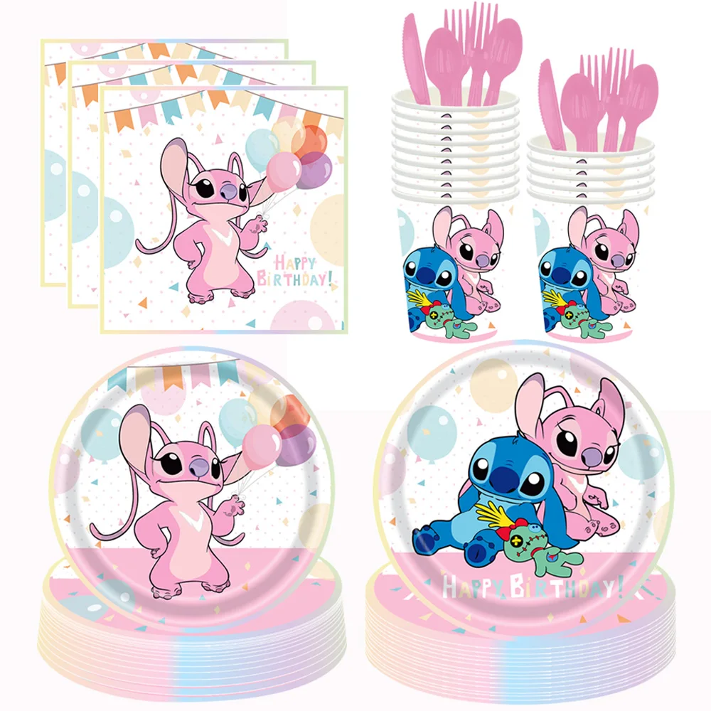Bicchieri Di Carta Stitch | 250 Ml | Per Feste Compleanno Bambini | Decorazione Blu Con Personaggio - Foto 9