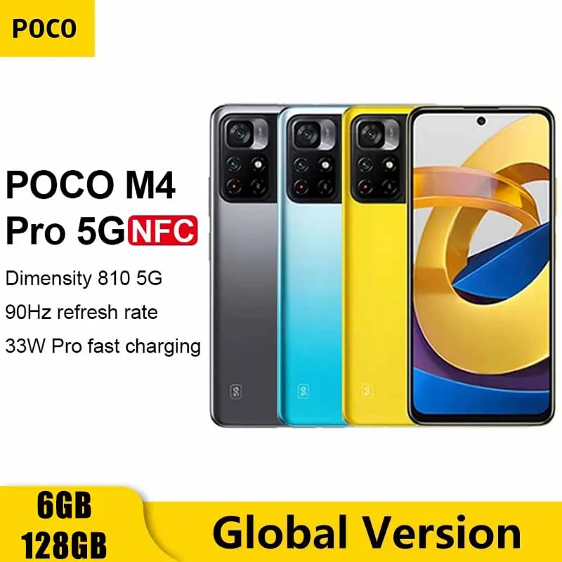 Xiaomi Poco M4 Pro 5G 6.6 6GB/128GB Dimensity810 50MP 5000mAh Phone CN  FreeShip 