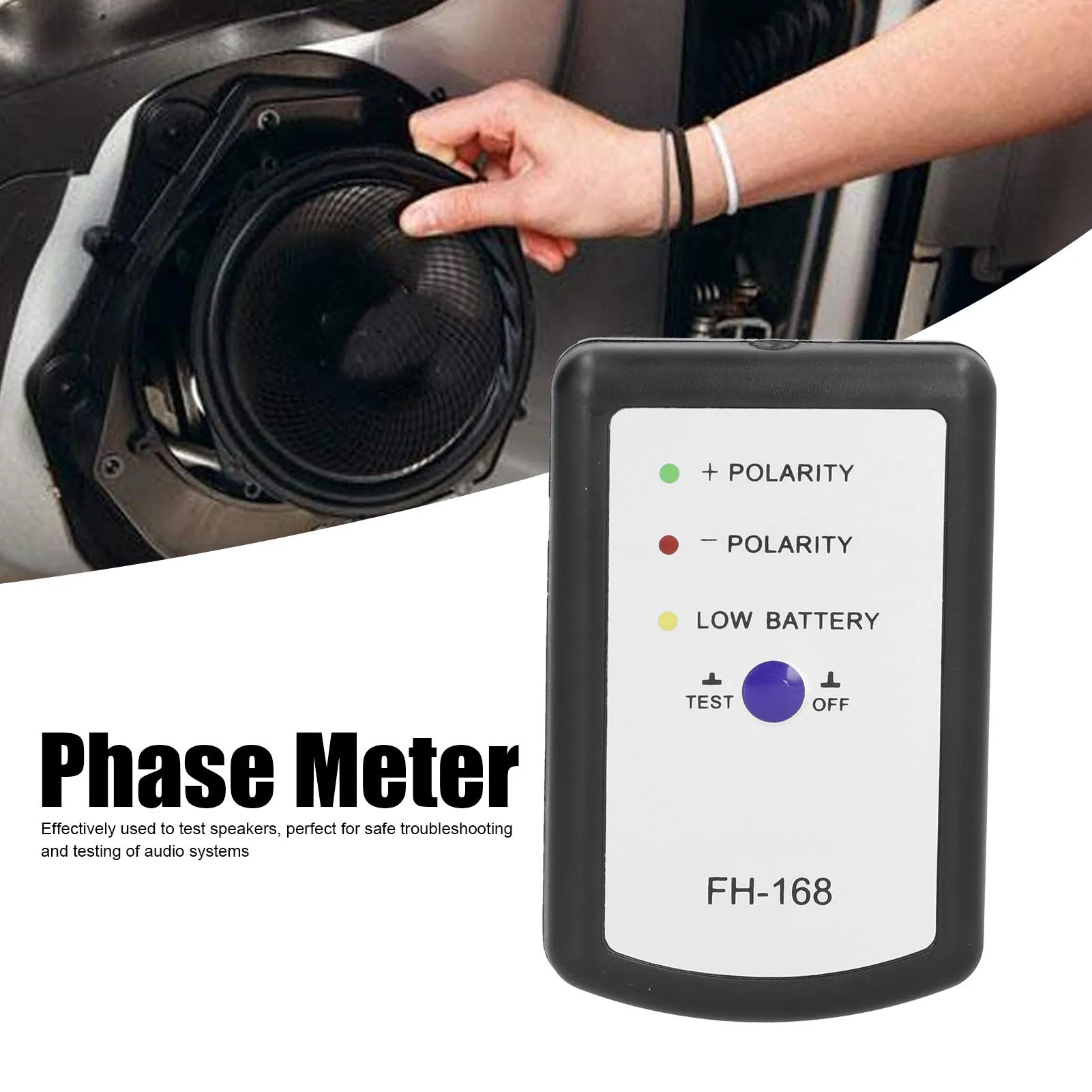 auto accessorie Phase Tester Audio Speaker Horn Positive Negative Polarity PH Phasemeter for Auto Accessories car phase tester