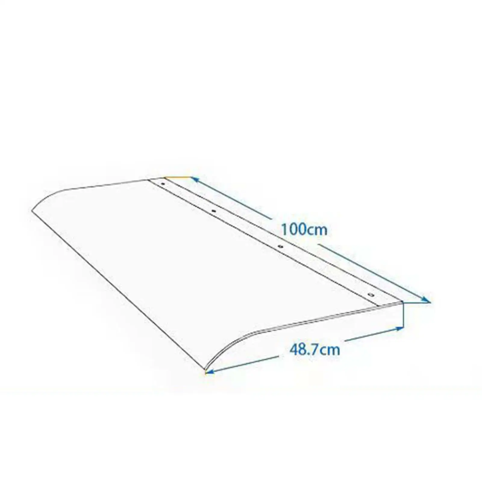 Wall Mounted Window Canopy Front Door Canopy Window Awning Cover No Brackets Awning Door Transparent for Outdoor