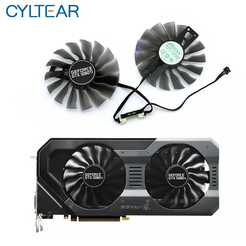 

95MM FD10015H12S GAA8S2U Fan GTX 1080Ti GTX1080 Ti GPUCard Cooler For Palit EMTek GTX1080Ti Jetstream VGA Card Cooling Fan