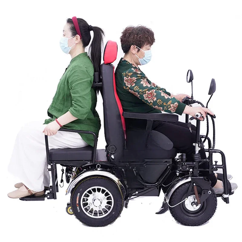 Double electric wheelchair assisted walking, intelligent standing