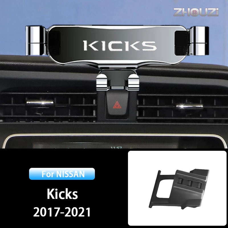 Car Mobile Phone Holder Special Air Vent Mounts Stand GPS Gravity Navigation Bracket For Nissan Kicks-Car Accessories