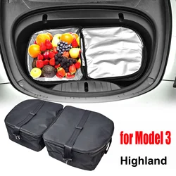 Enhanced Frunk Cooler Insulation Storage Bag for Outdoor Picnic with Straps (M3 Highland 2pcs)