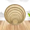 New Arrival Fruit Bread Basket Fruit Bread Basket Weaving Bamboo Sieve DIY Decorative Storage Trays Raft Round Dustpan 1