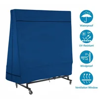 Table Tennis Table Dust Cover Oxford Waterproof Outdoor Rainproof UV Protection Tennis Table Storage Cover with Zipper 1