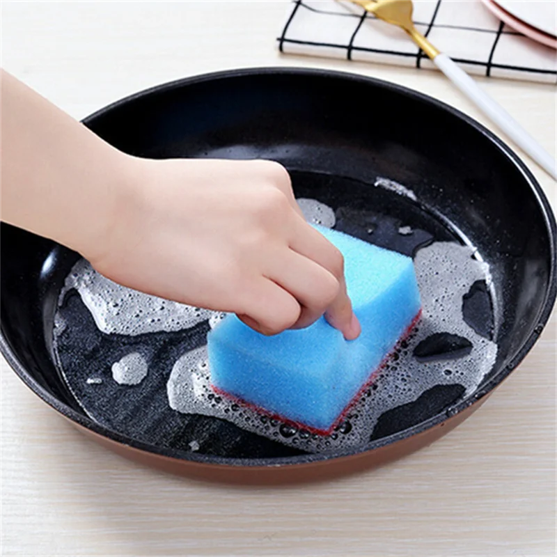 Cleaning Sponges 10Pcs/Set Dishwashing Kitchen Scrub Pot Rust Removal