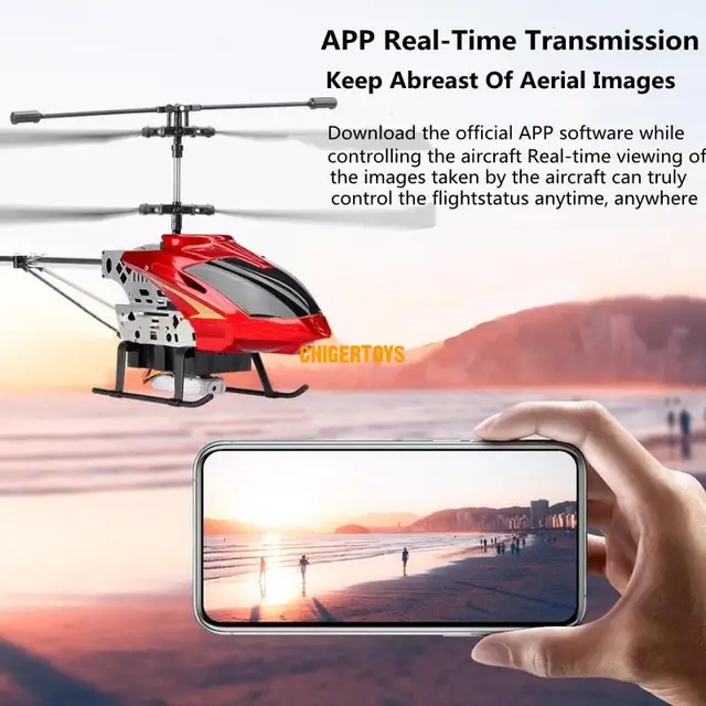 Big 50CM RC Helicopter with 4K HD Camera WIFI FPVFor Kids 3.5CH Alloy Height Setting Remote Control Helicopter Aircraft Boy Toy 3