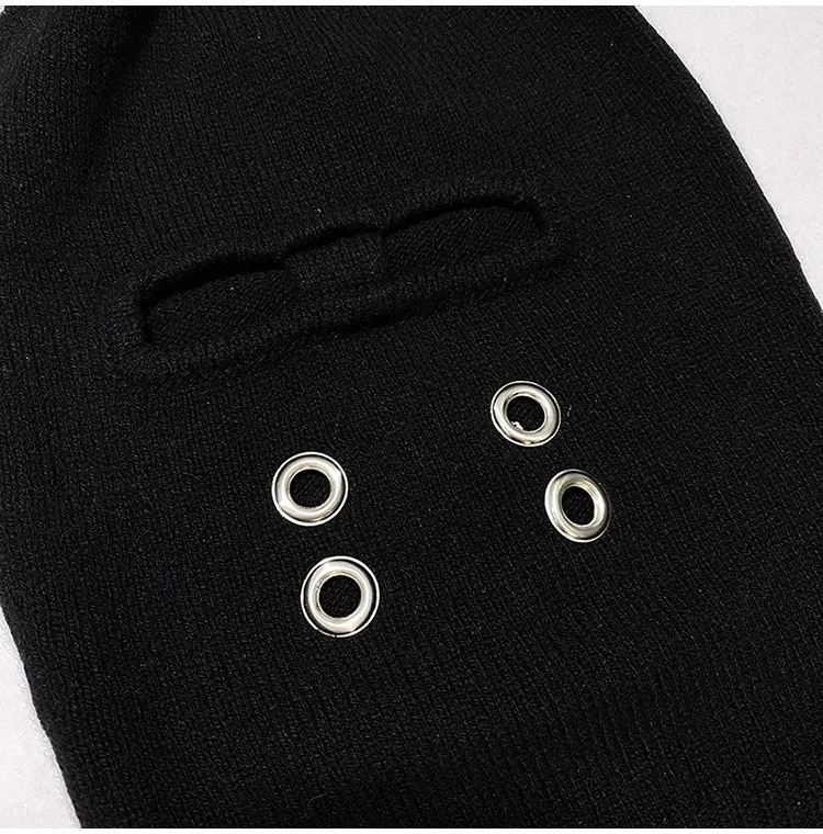 Y2K Ästhetische Gestrickte Sturmhaube Maske Für Männer Und Frauen Punk Rock Stil Warme Hip Hop Beanie Hut – Detail 6