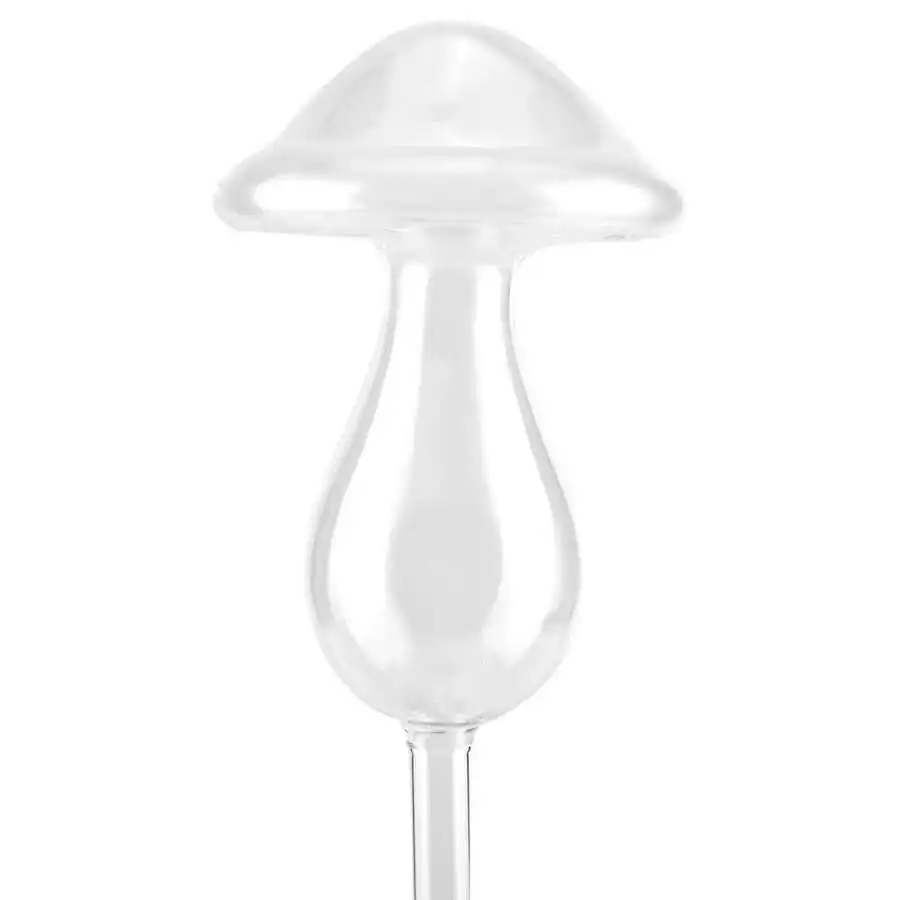 House Plants Flowers Automatic Self Watering Devices Clear Glass Water Feeder Mushroom Shape for Watering Potted or Hanging Plan
