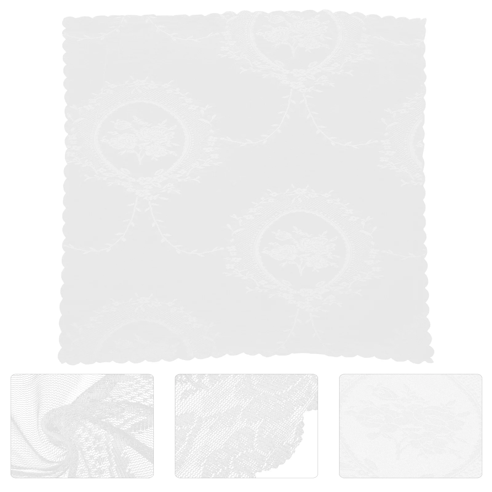 

Dresser Mirror Cover Lace Dust for Home Towel Decor White Covers Decorative Shade Cloth