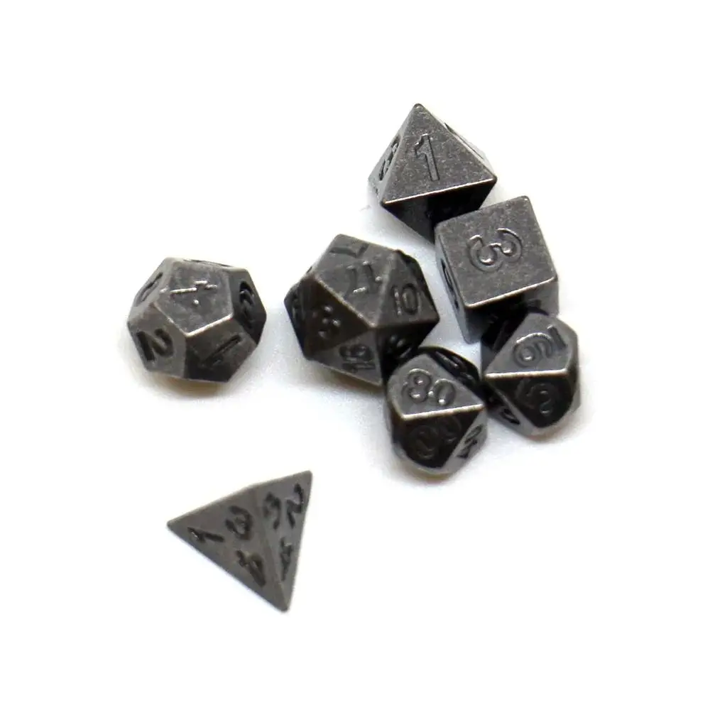 Metal Mini Archaized Board Game Dice Set Polyhedral Table Game Dice Role-Playing RPG Set Table Games 7pcs PCS/Set game dice dice set