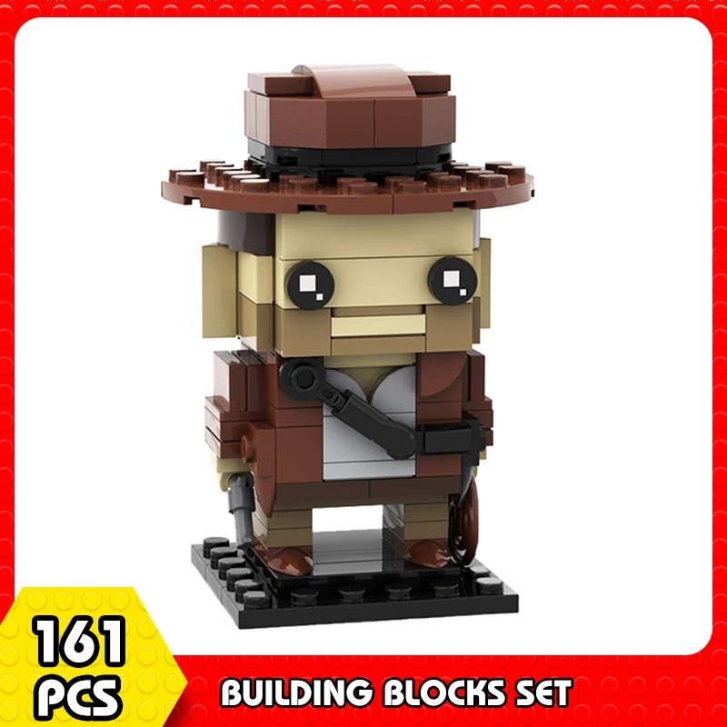 

Конструктор MOC Brickheadz, кирпичи индийского иониса, фигурки из фильма «Приключения», Игровая кукла охотника, строительные блоки, Обучающие игрушки, подарок на Рождество
