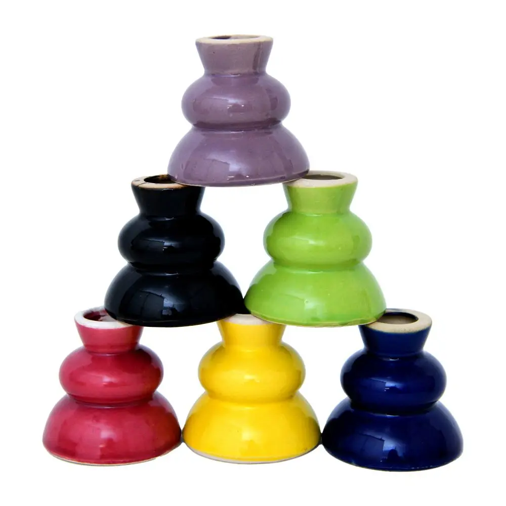 Mini Ceramic 5 Holes Hookah Chicha Bowl Solid Shisha Head Charcoal Holder for Water Pipe Narguile Accessories hookah accessories hookah holder